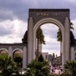 The original entrance to the theme park at Universal Studios in Orlando ...